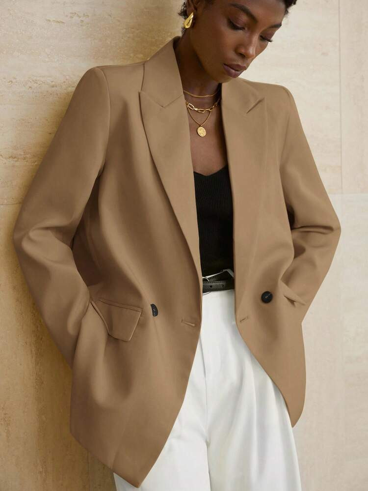Blazer Beige  | SHEIN