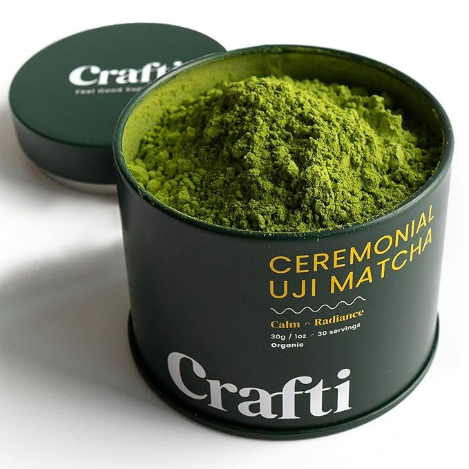 Crafti Ceremonial Grade Organic Matcha Powder (30g/1oz), Sugar-Free Daily Matcha Green Tea from K... | Amazon (US)