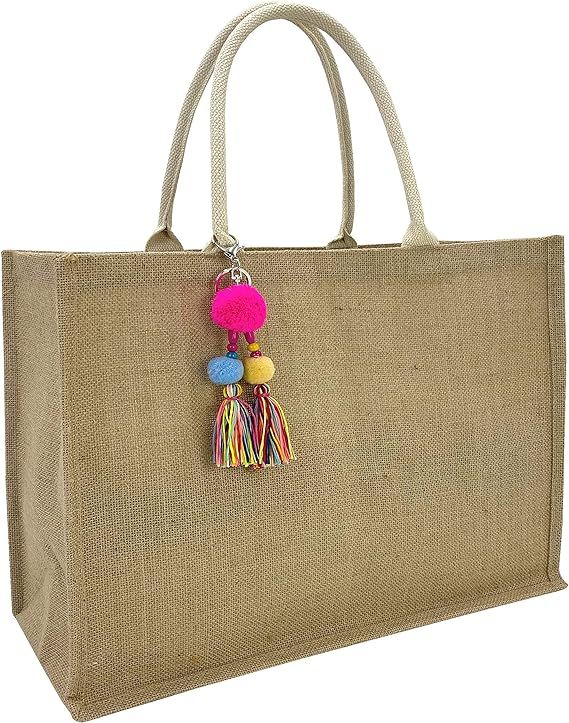 Hibala Woven Large Beach Bag Straw Bag Beach Tote Handmade Weaving Shoulder Bag Tassel Bag Handba... | Amazon (US)