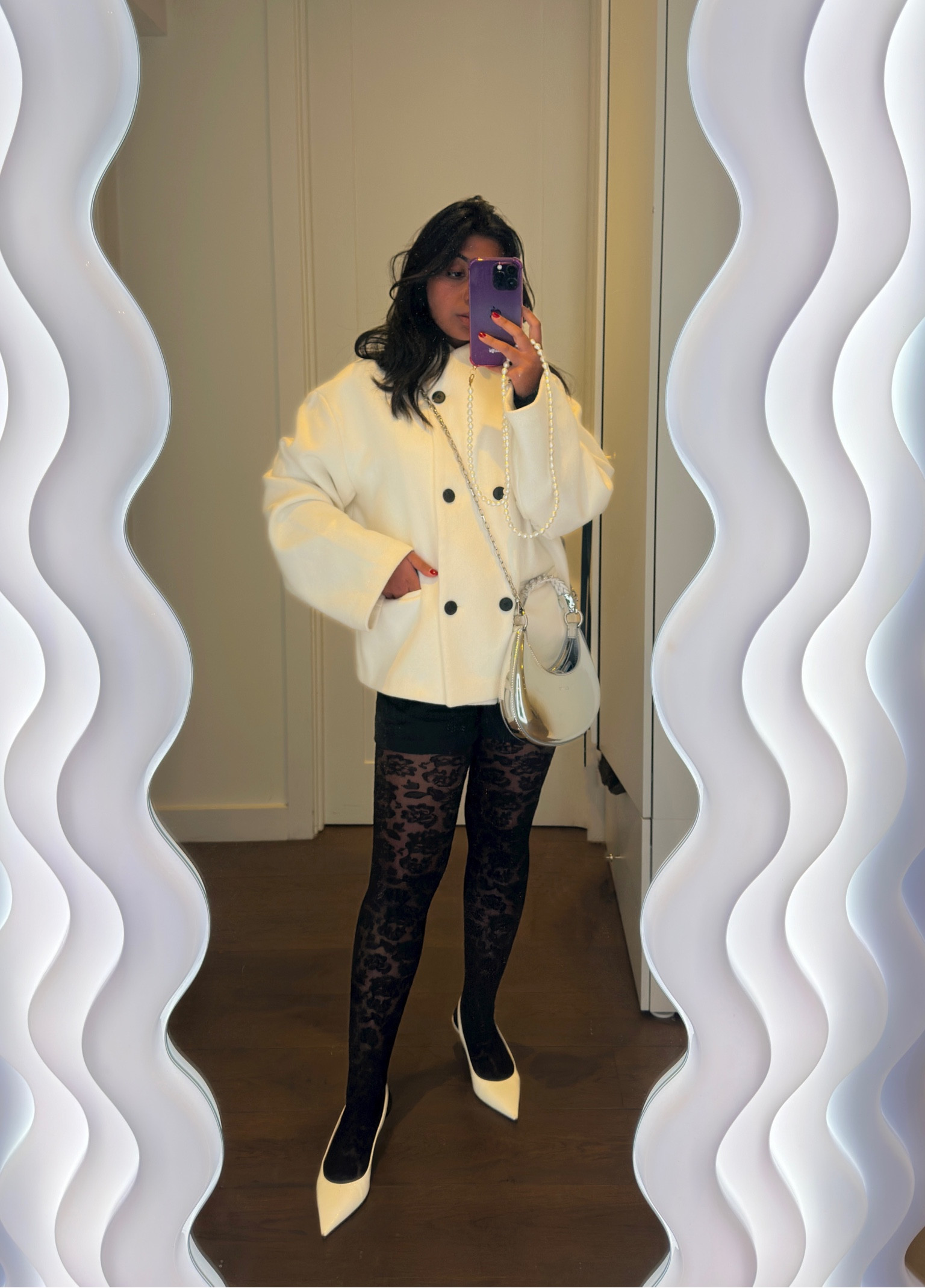 Na-kd, Asos, H&m, Free people, Giarite, Prada, Farfetch, Tom ford, Staud, transitional style, transitional outfit, autumn outfit, autumn fashion, wool coat, white coat, floral tights, slingback heels, metallic bag, hobo bag, autumn outfit ideas, style inspiration 

#LTKeurope #LTKSeasonal #LTKstyletip