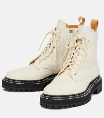 Leather lace-up ankle boots | Mytheresa (UK)