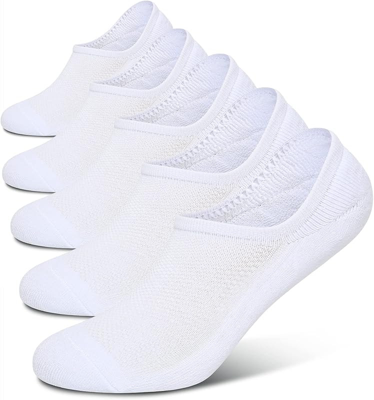 Henwarry Women's Thick Cushion Low Cut Cotton Ankle Socks Running Mesh No Show Athletic Socks-5 P... | Amazon (US)