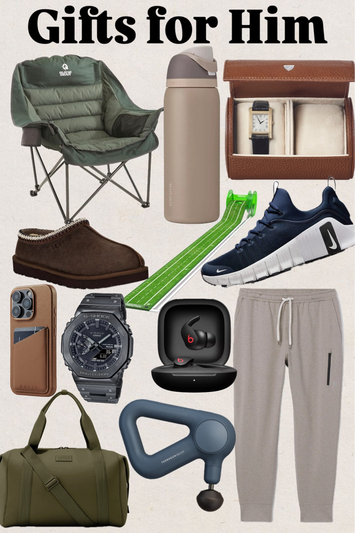 Gifts for him
Father in law gifts
Husband gifts
Gift guide
Joggers
Vuori 
Nike sneakers
Golf gifts
Casio watch
Phone case
Tasman slippers
Ugg slippers
Chair
Outdoor gifts
Water bottle
Watch case
Theragun
Overnight bag

#LTKMens #LTKFindsUnder100 #LTKGiftGuide
