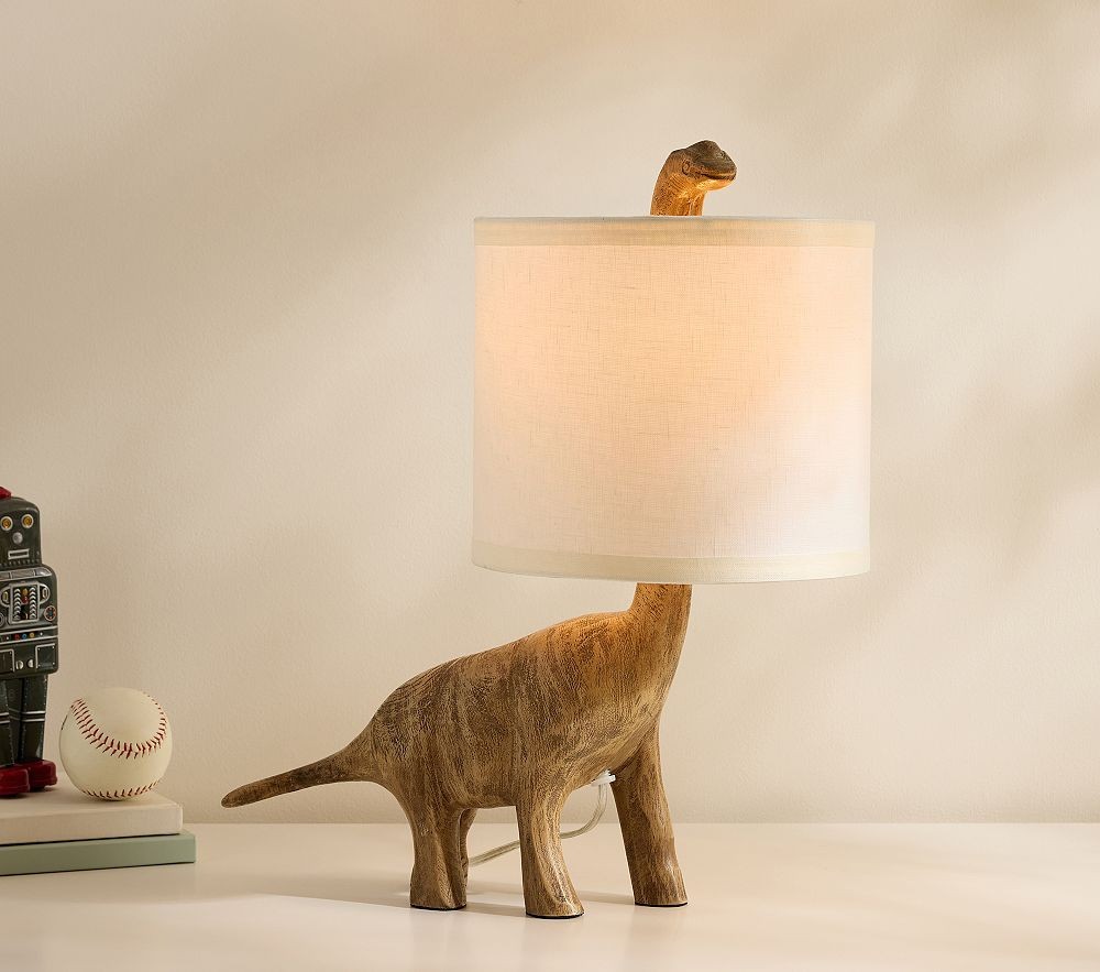 Carved Wood Dinosaur Table Lamp (18") | Pottery Barn Kids