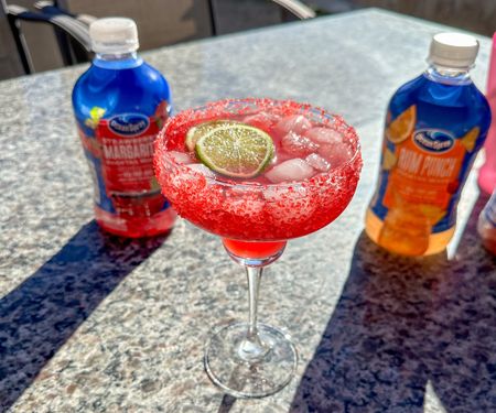 New Spring/Summer Mocktail with the NEW ocean spray mixers. #springdrinks #drinks #mocktails #glassware #margaritaglasses #virginmargaritas #athomewithdsf 

#LTKhome