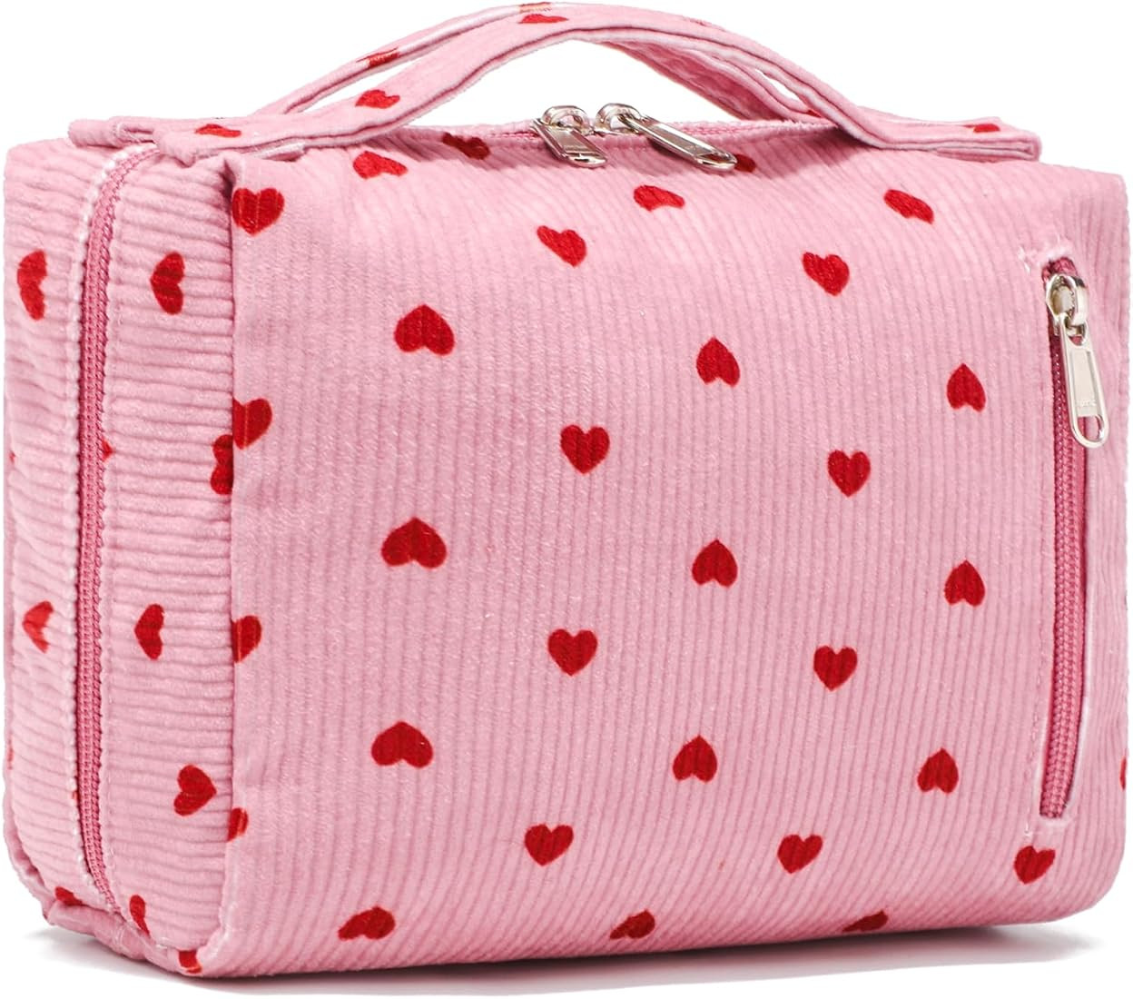 Bluboon Makeup Bag Zipper Pouch Travel Portable Cosmetic Bag Organizer for Women and Girls(Cordur... | Amazon (US)