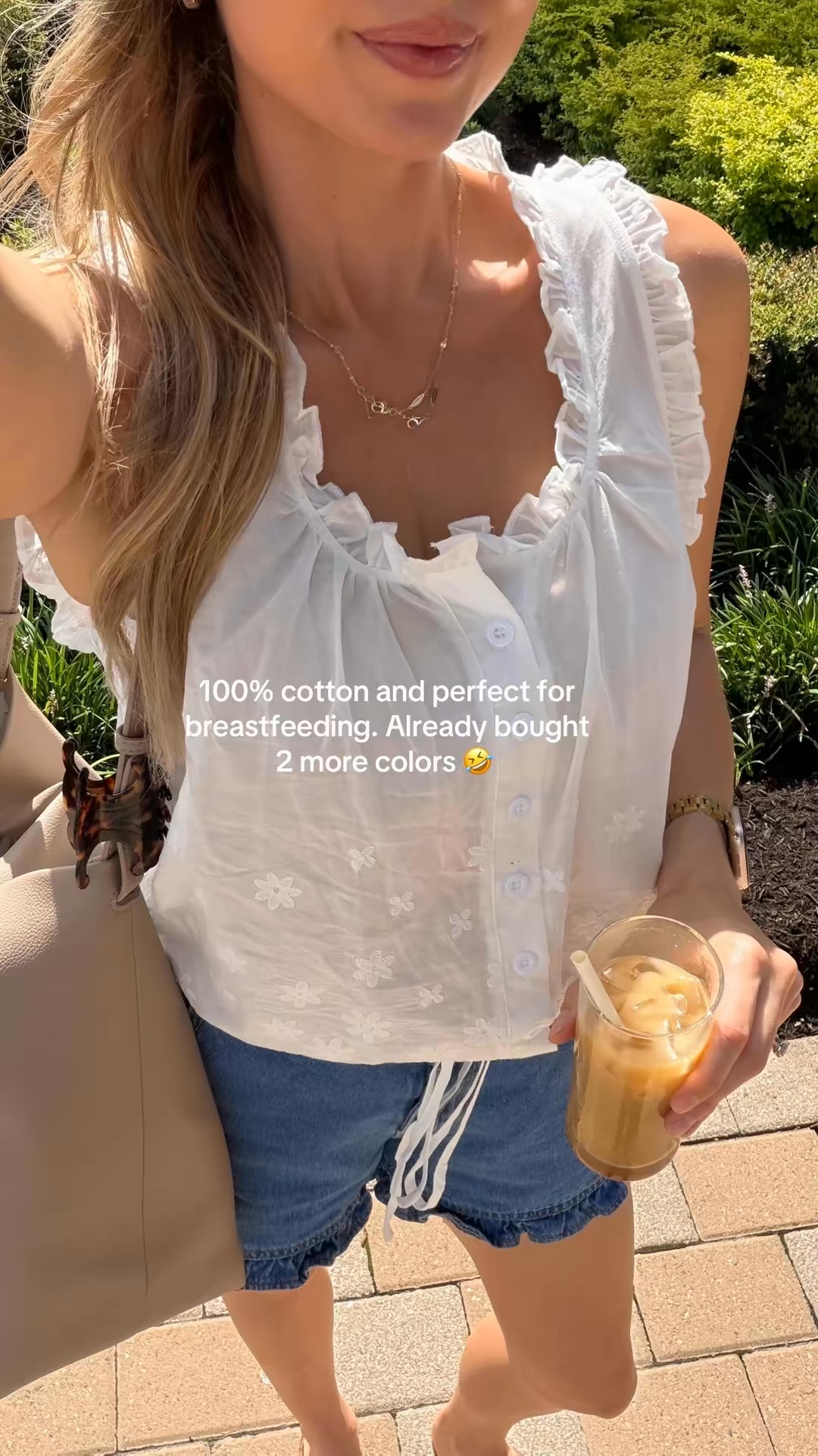 Recent Amazon fashion finds I'm wearing as a nursing mom! Wearing smalls in everything, 2 in ruffle denim 

 #LTKootd #LTKmomlife