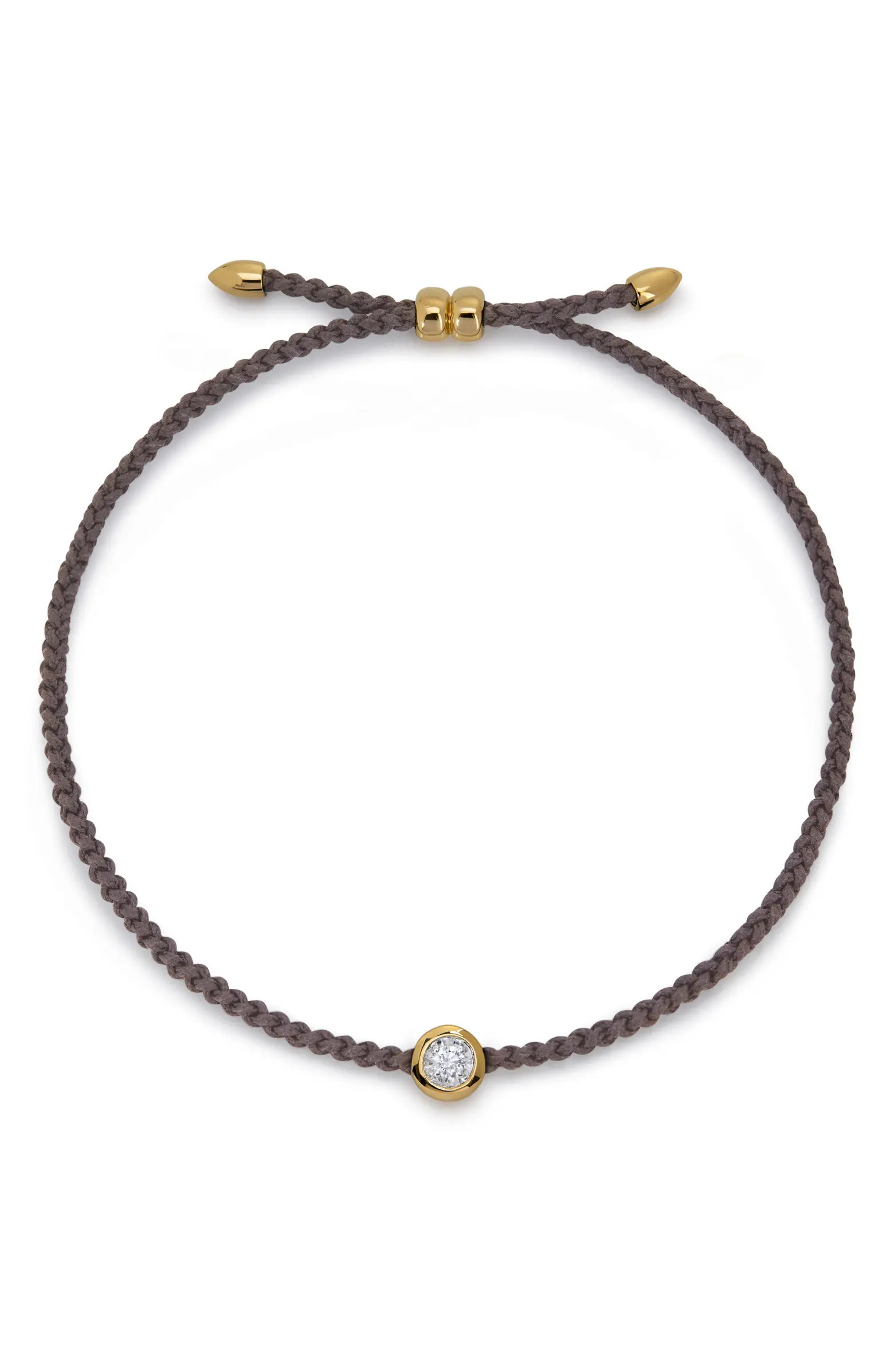 Round Lab Grown Diamond Cord Bracelet | Nordstrom