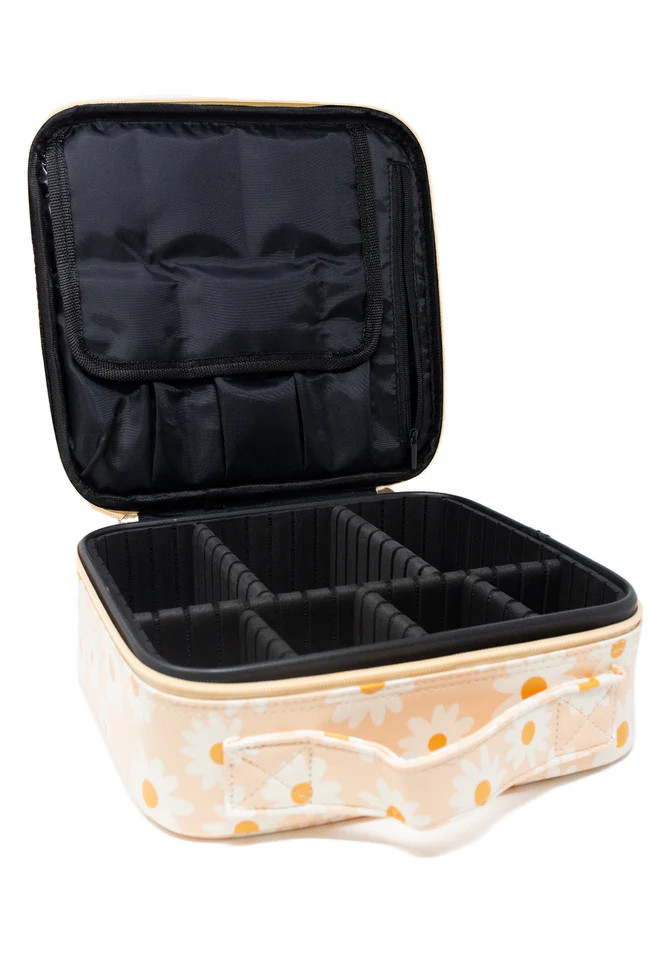 No Time To Spare Pink Daisy Makeup Bag | Pink Lily