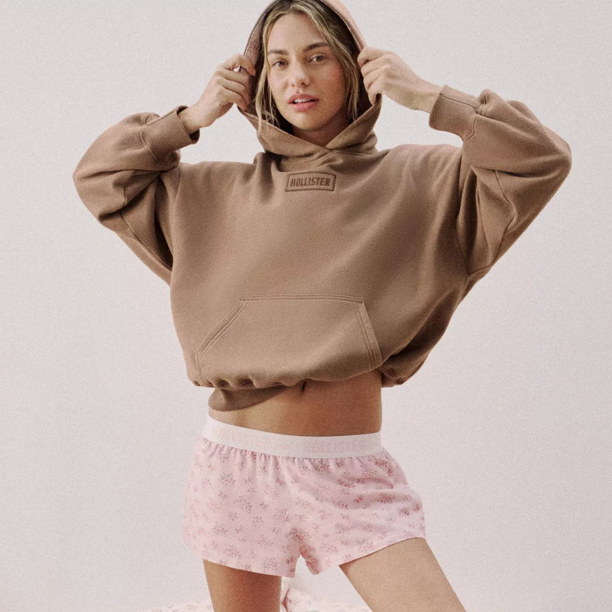 Women's Fleece Hoodie - Brown XS The Hollister Collection at Target | Target