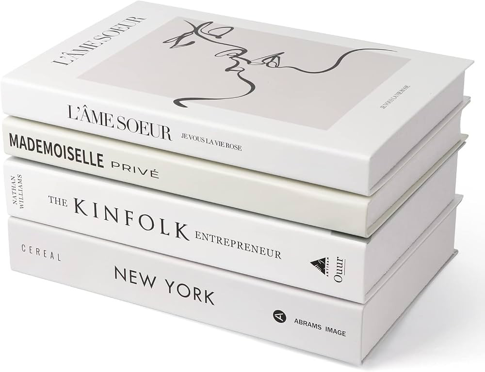 4 Pack Faux Books for Decoration, Ediactcyl Modern Fashion Decorative Books Set for Hardcover Hom... | Amazon (US)