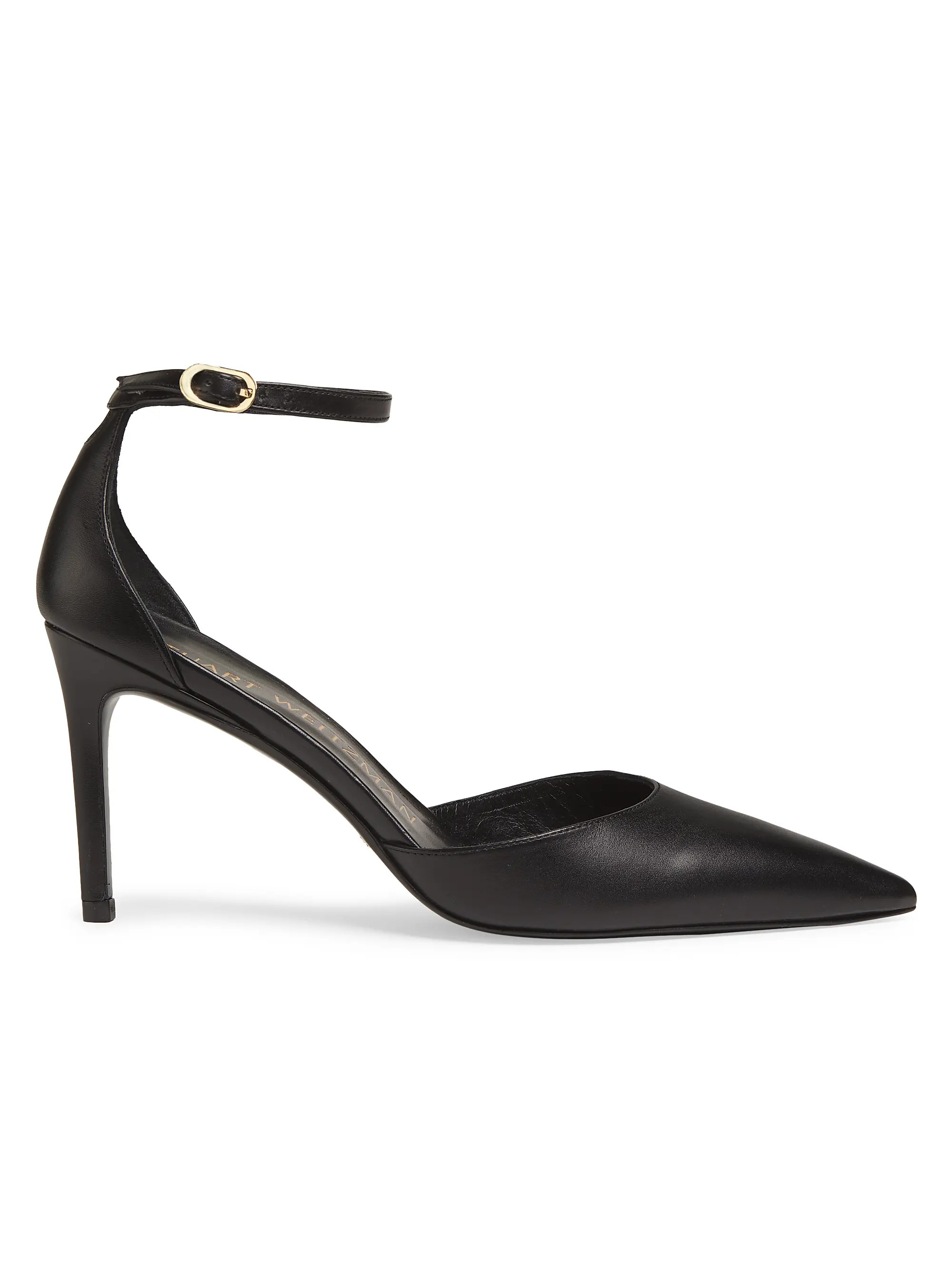 Stuart 85MM Leather Pointed-Toe Pumps | Saks Fifth Avenue