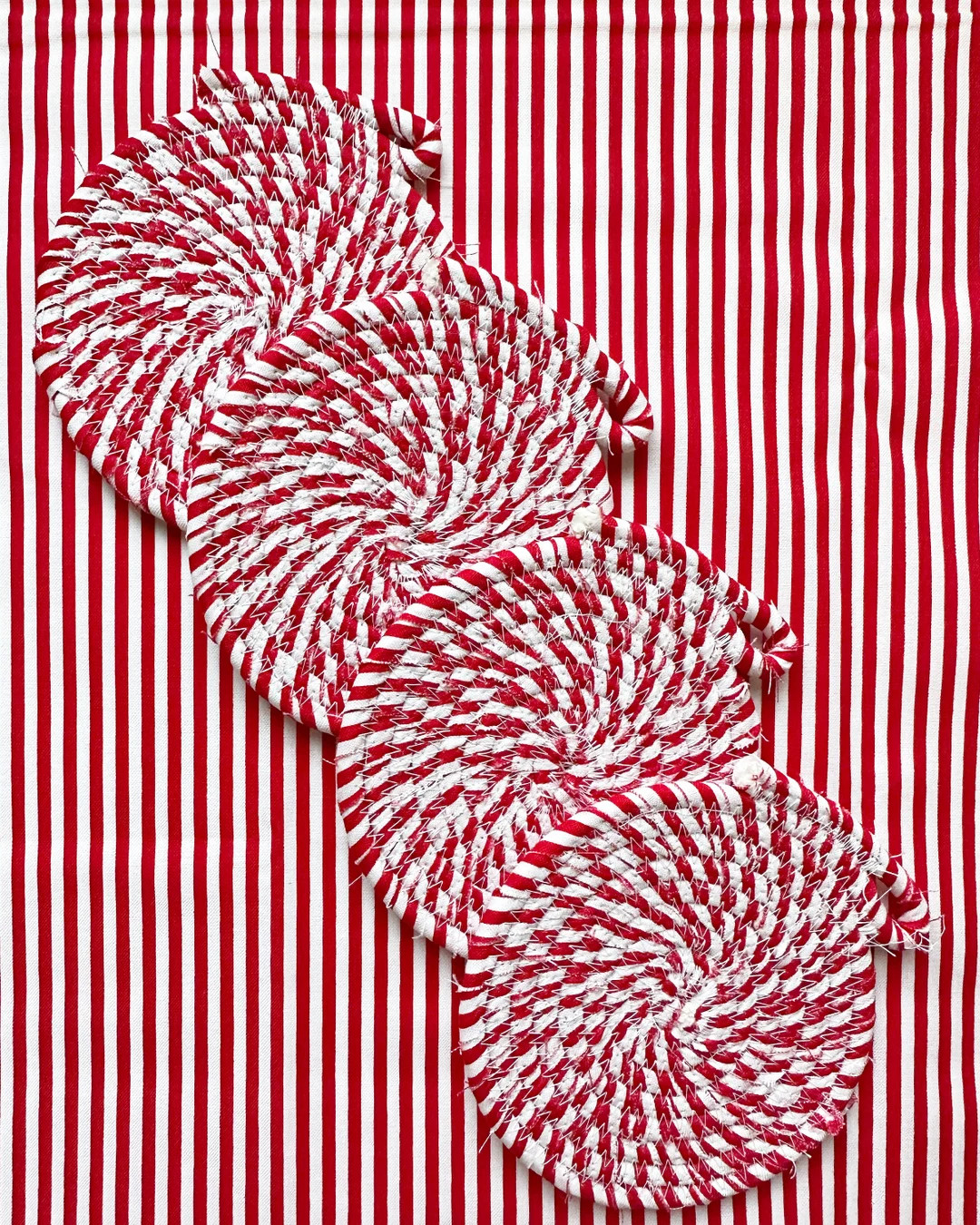 Candy Cane Coasters - Etsy | Etsy (US)