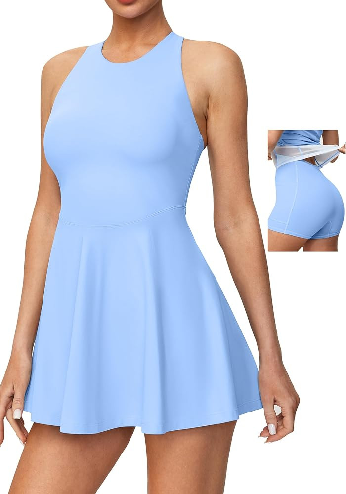 Ewedoos Tennis Dress with Shorts Underneath Athletic Dress for Women Active Workout Golf Dresses ... | Amazon (US)