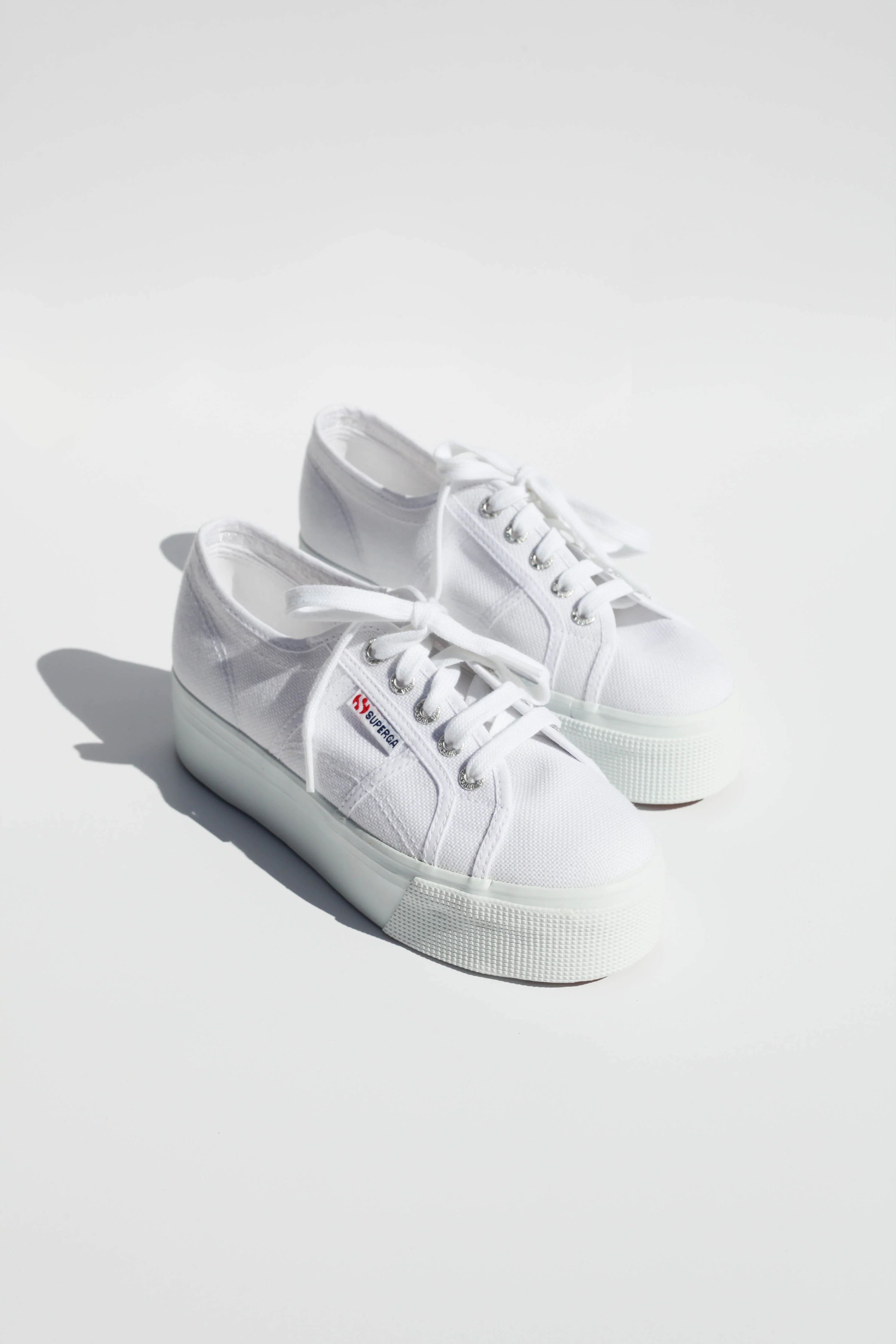 SUPERGA Platforms - White (10) | Lisa Says Gah