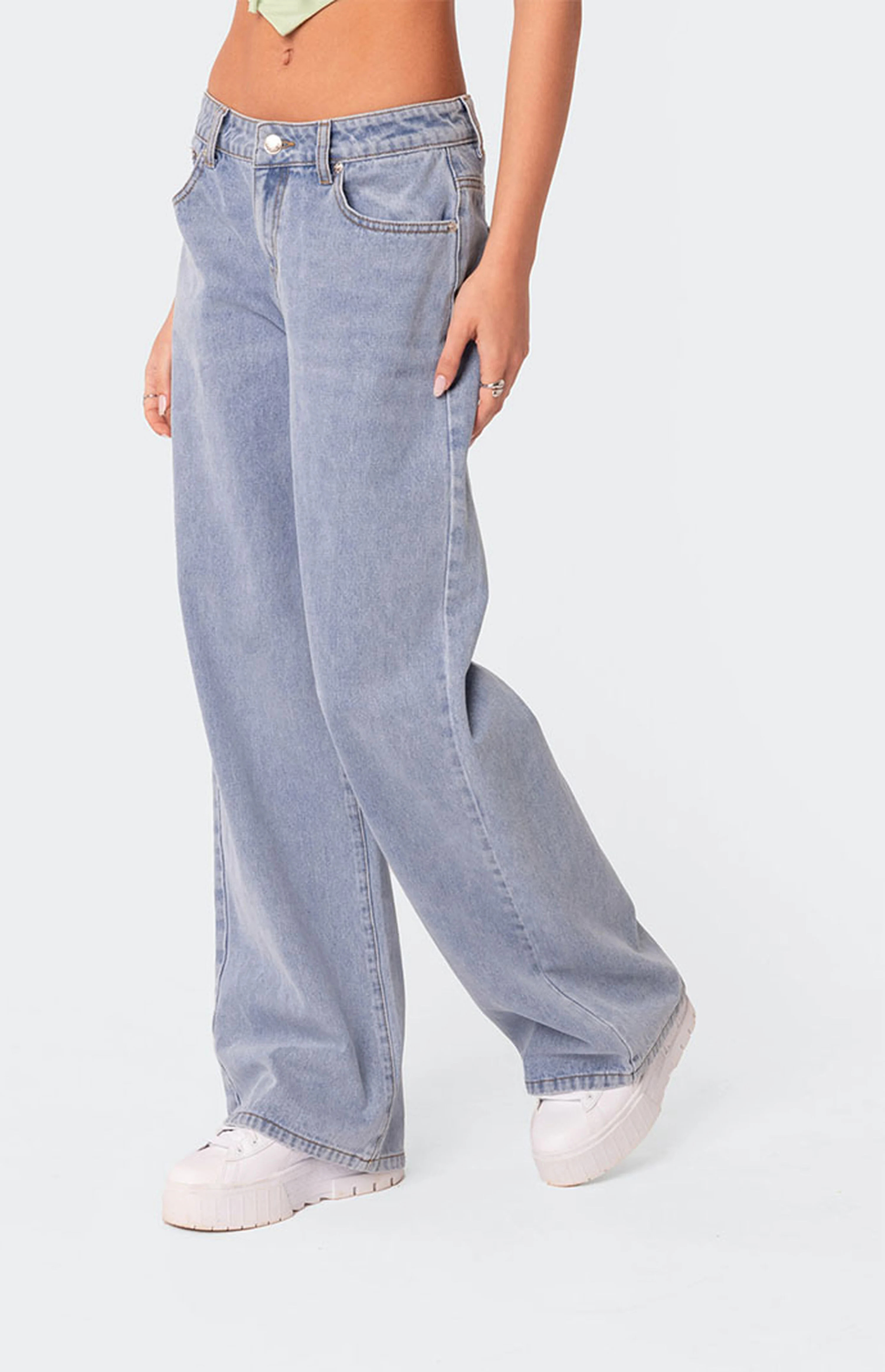 Edikted Raelynn Washed Low Rise Jeans | PacSun