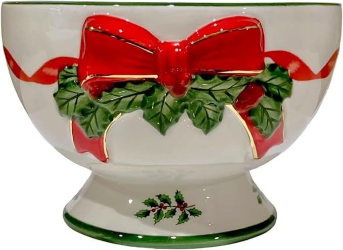 Spode Christmas Tree 6-Inch Ribbon Nut Bowl - Decorative Serving Bowl for Candies, Nuts, Desserts... | Amazon (US)