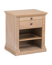 23.75x26.75 Verdad 2 Drawer Side Table With Charging Station | TJ Maxx