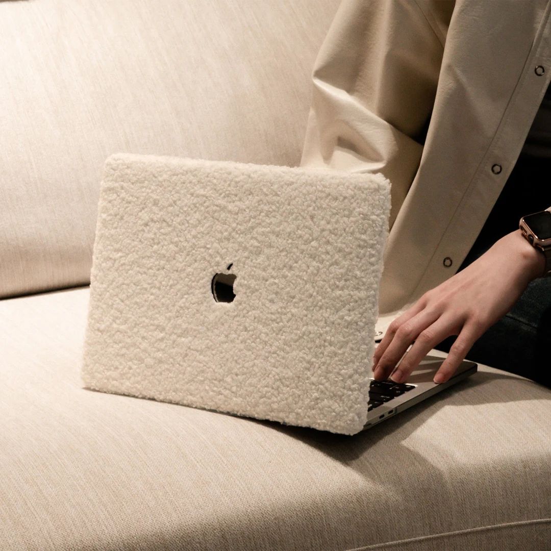 White Fluffy Teddy Case MacBook Pro 13M1 macbook pro 14 inch 15 16 Touch Bar Retina  MacBook Air ... | Etsy (US)