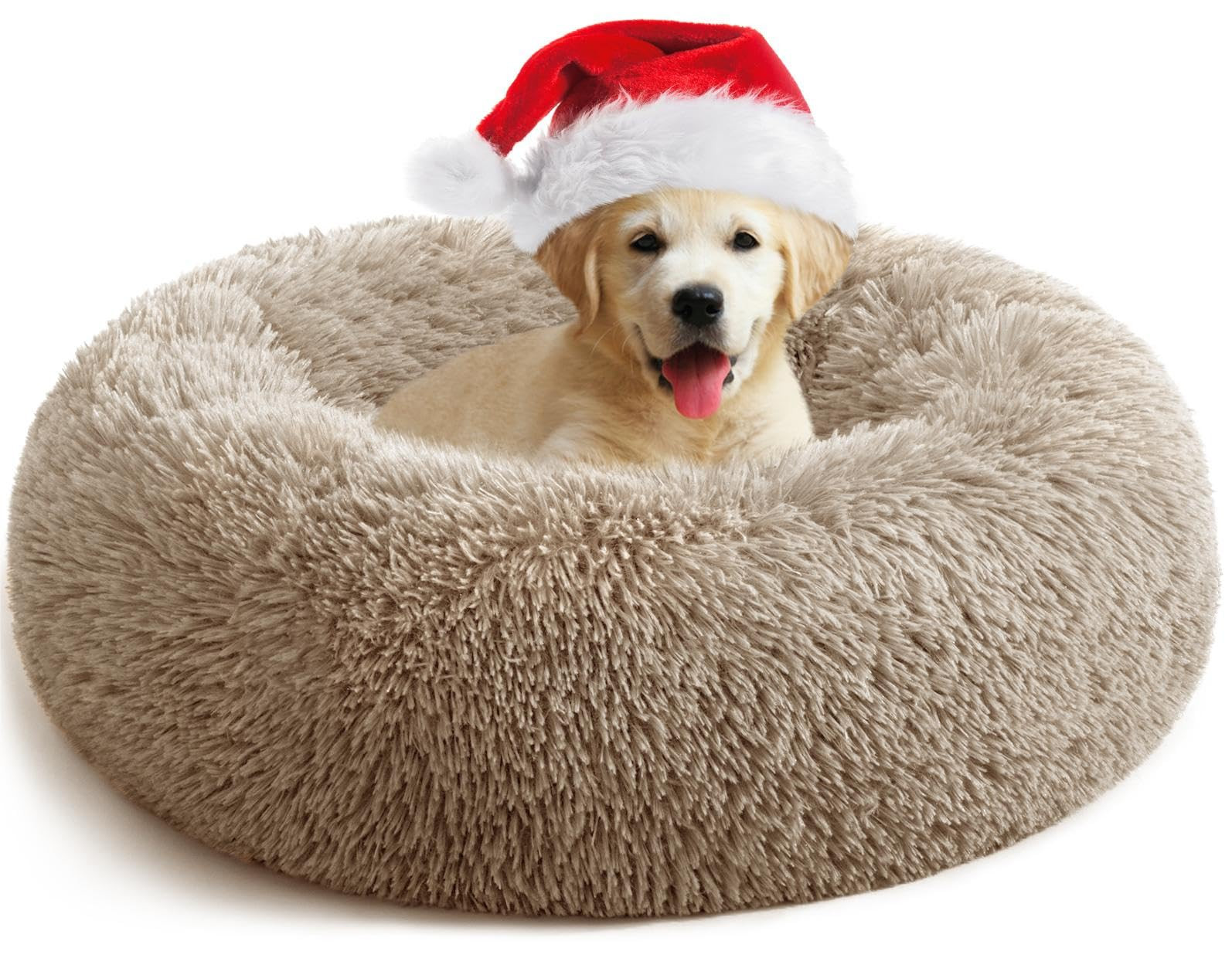 Teddy Fleece donut dog bed  | Amazon (UK)