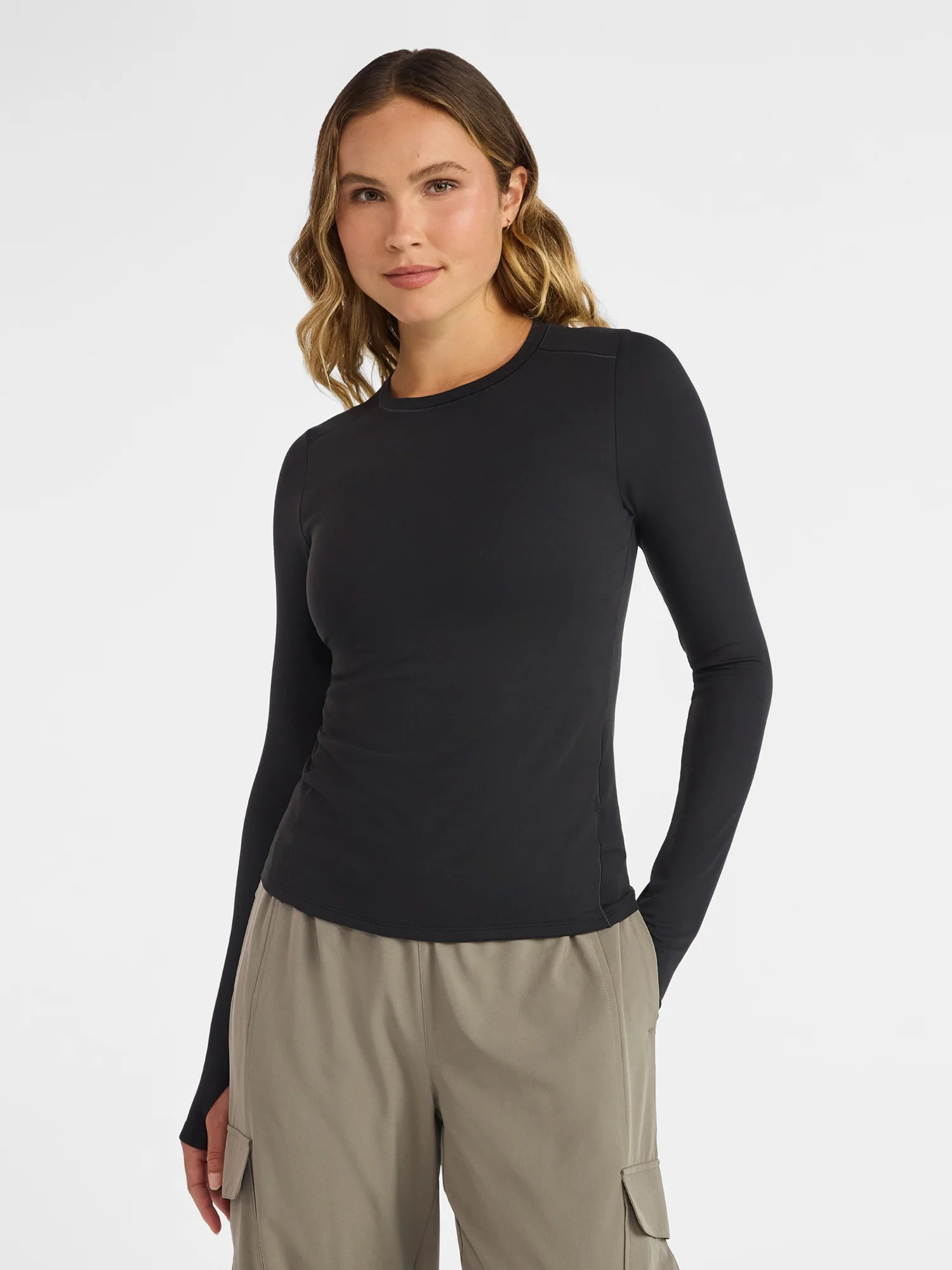 Avia Women's and Women’s Plus SoftSculpt Tee with Long Sleeves, Sizes XS-4X | Walmart (US)