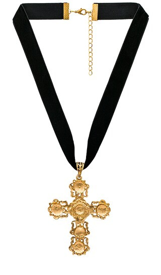 Brielle Necklace in Black & Gold | Revolve Clothing (Global)