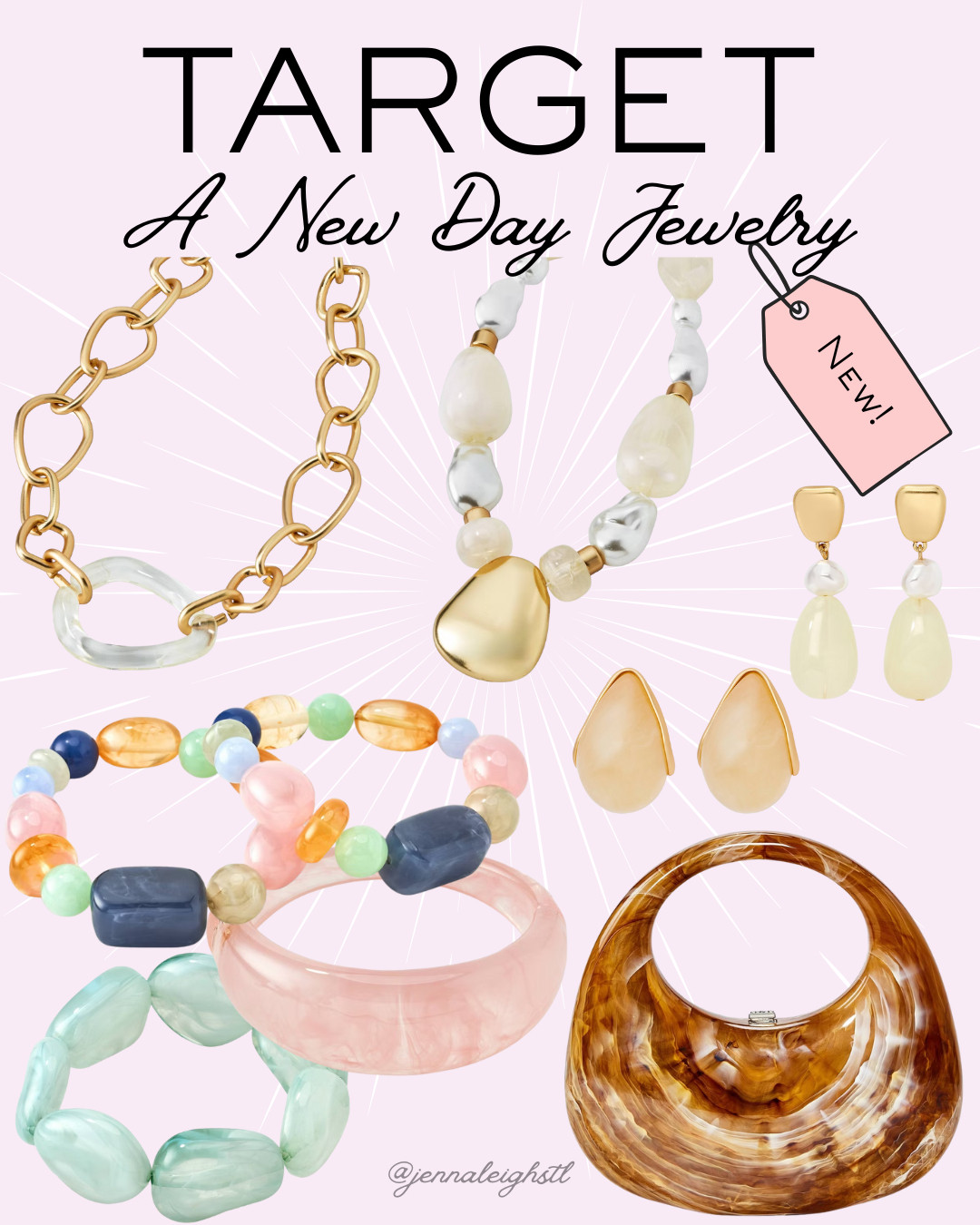 Target’s A New Day jewelry line is bringing the spring vibes with marbled acrylic pieces. A fun and affordable way to refresh your accessories for the season. 

 #LTKSeasonal #LTKFindsUnder50 #LTKBeauty