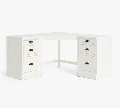 Aubrey Corner Desk with File Cabinets | Pottery Barn (US)