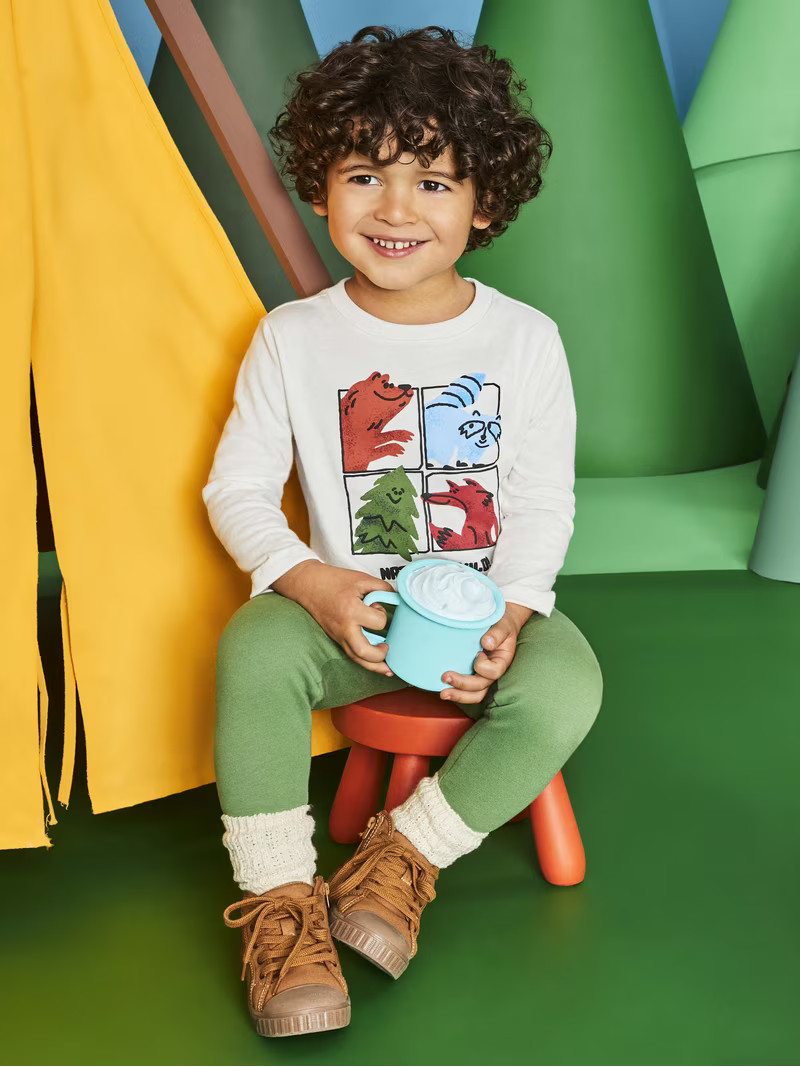 Garanimals Toddler Boys Graphic Tee with Long Sleeves, Sizes 18M-5T - Walmart.com | Walmart (US)