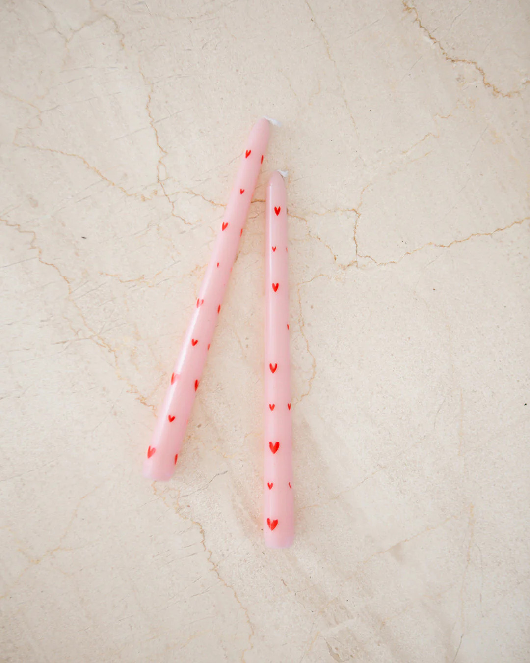 Pink Heart Taper Candles | Elements by Remedy