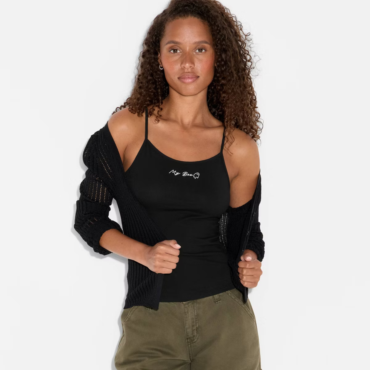 Women's Graphic Camisole - Wild Fable™ Black M | Target