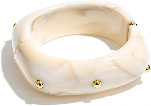 Mchic Chunky Square Acrylic Bangle Bracelet for Women | Amazon (US)
