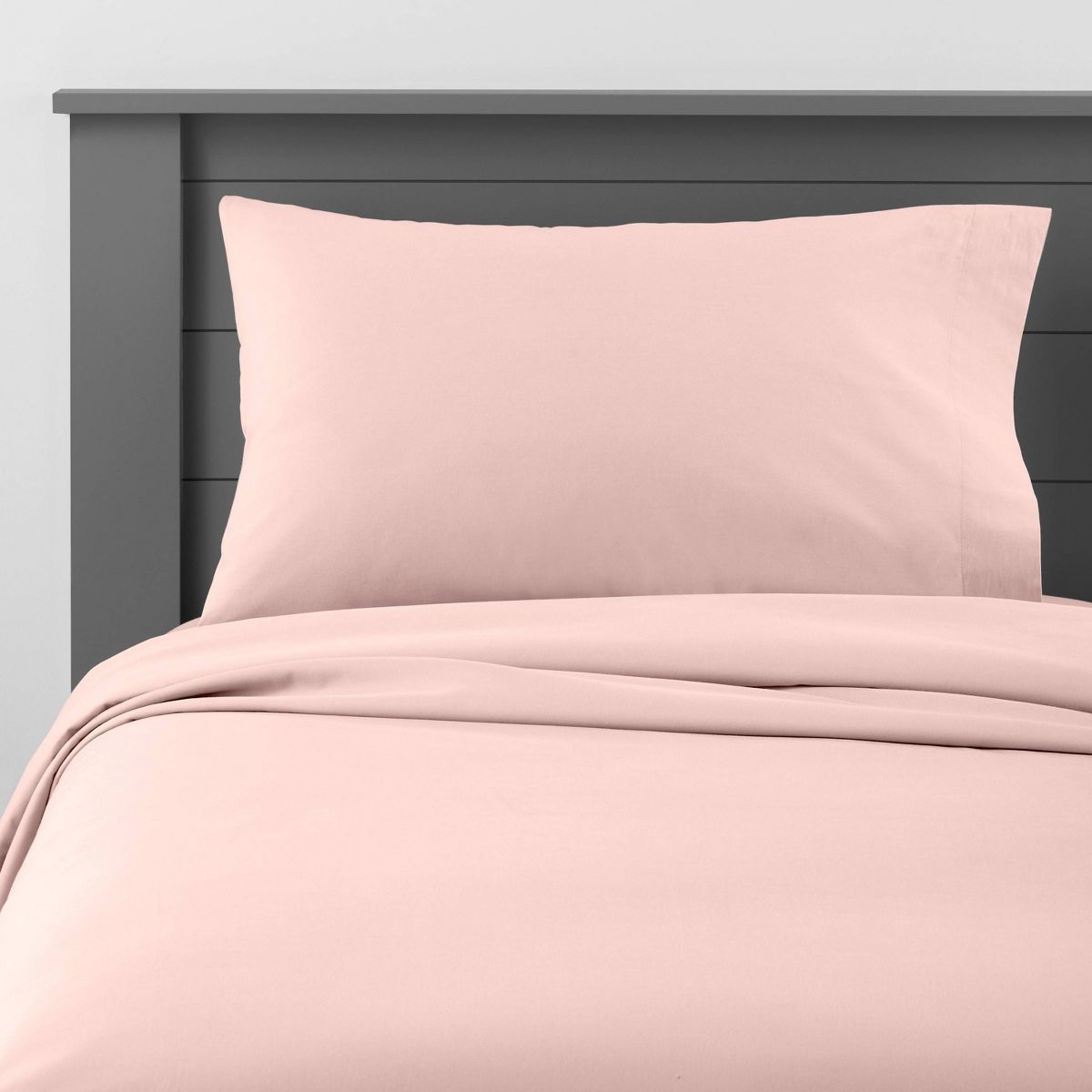 Twin Solid Cotton Kids' Sheet Set Pink - Pillowfort™ | Target