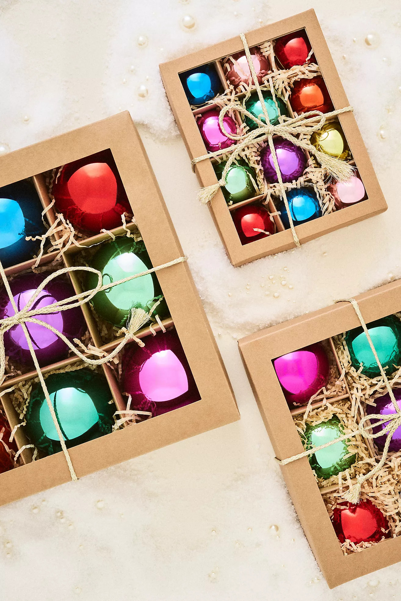4" Shining Ball Ornaments, Set of 9 | Anthropologie (US)