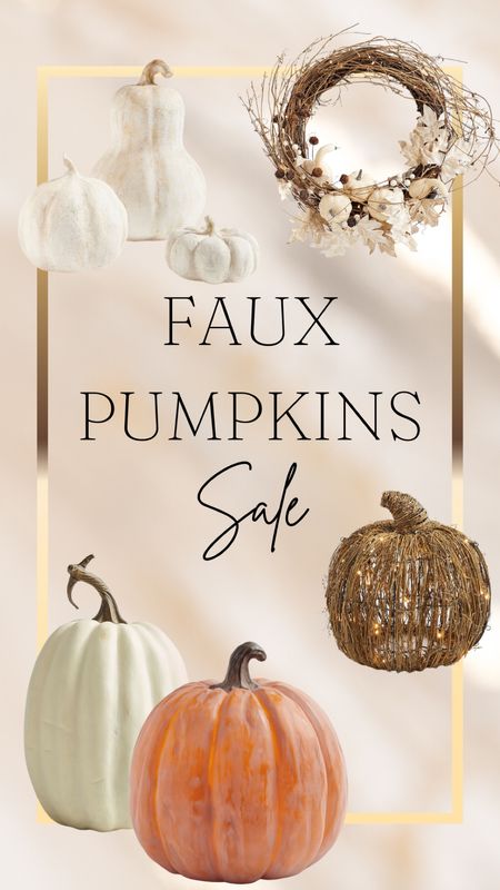 Add to your fall decor and faux pumpkins while they’re on sale! 

#LTKSeasonal #LTKunder100 #LTKstyletip