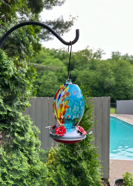 Blown glass hummingbird feeder from Amazon 

#LTKFindsUnder50