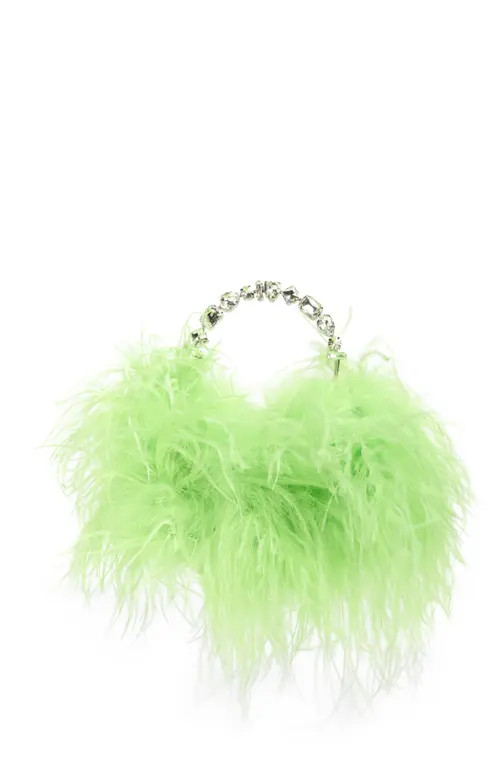 L'alingi L'alingi Feather Top Handle Bag in Apple Blossom Green at Nordstrom | Nordstrom