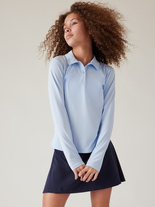 Athleta Girl School Day Long Sleeve Polo | Athleta