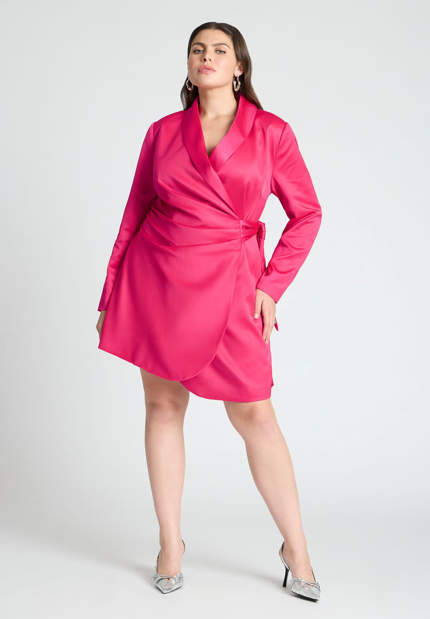 Tie Detail Blazer Mini Dress | Eloquii