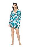 La Blanca Women's V-Neck Tunic Swimsuit Cover Up, Caribbean Current//Flyaway Orchid, XX-Small | Amazon (US)