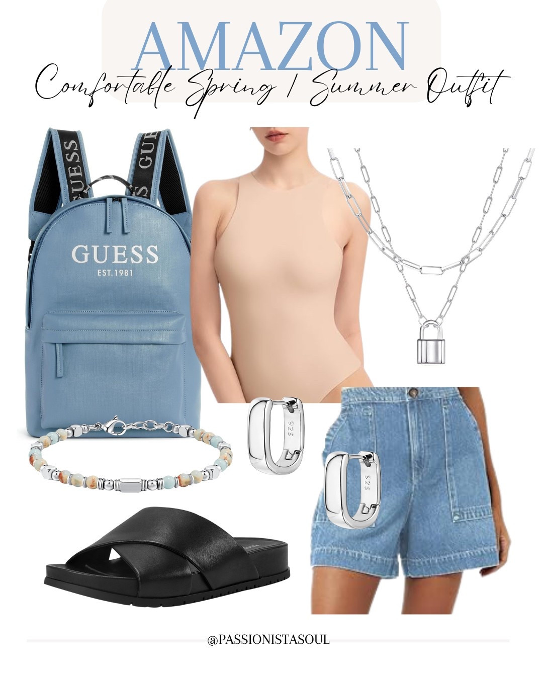 Comfortable spring and summer outfit for traveling or running errands #summeroutfit #springoutfit #guess #amazonfinds

#LTKItBag #LTKShoeCrush #LTKTravel