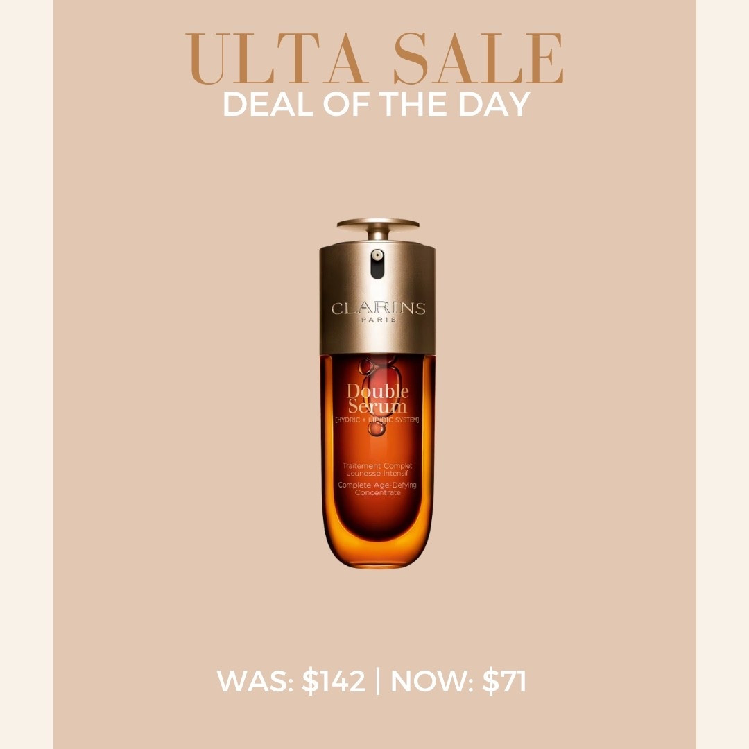 Ulta 21 Days of Beauty Deal of the Day! ✨
Clarins DOUBLE SERUM Age-Defying Concentrate

#LTKSaleAlert #LTKBeauty