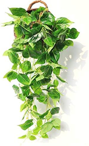 JUSTOYOU Artificial Hanging Plants Ivy Vine Fake Leaves Greeny Chain Wall Home Room Garden Weddin... | Amazon (CA)