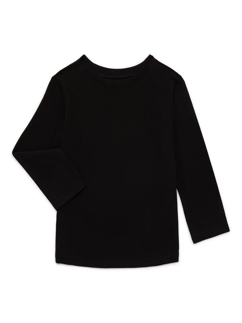Garanimals Toddler Boy Long Sleeve Brushed Jersey Solid T-Shirt, Sizes 18M-5T | Walmart (US)