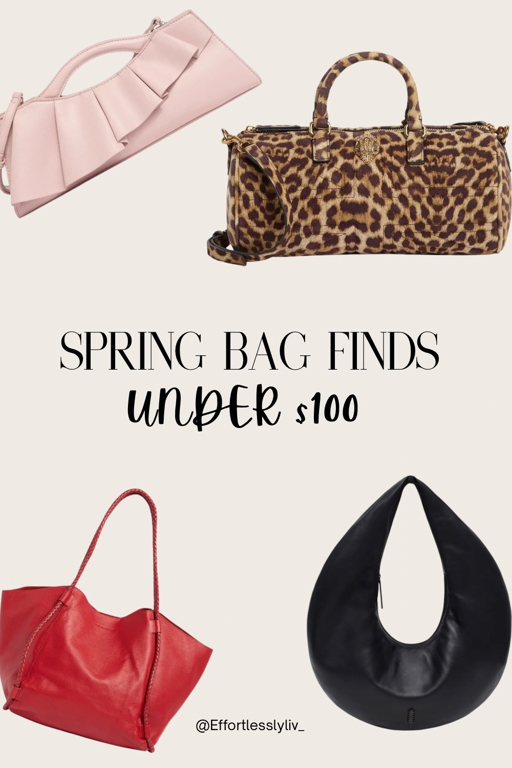 Spring bags under $100 


#LTKSeasonal #LTKSaleAlert
