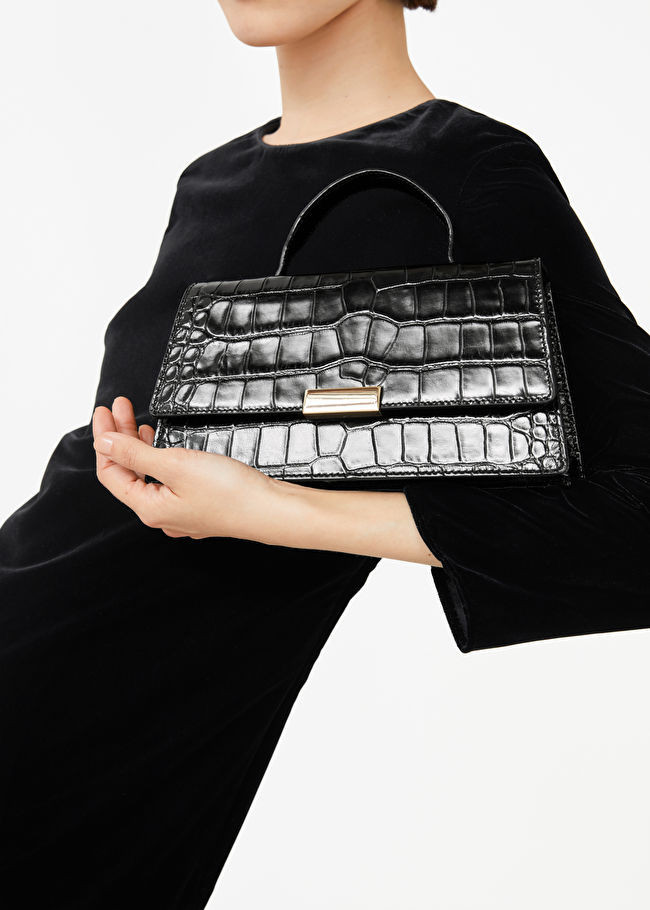 Croc Embossed Leather Crossbody Bag | & Other Stories US