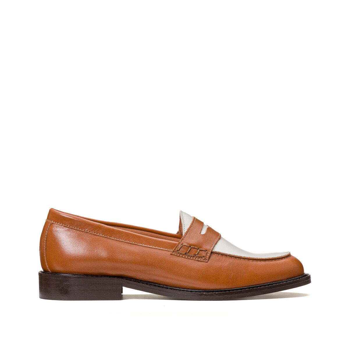 Two-Tone Leather Loafers | La Redoute (UK)