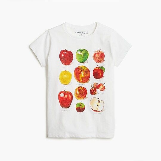 Girls' apple graphic tee | J.Crew Factory