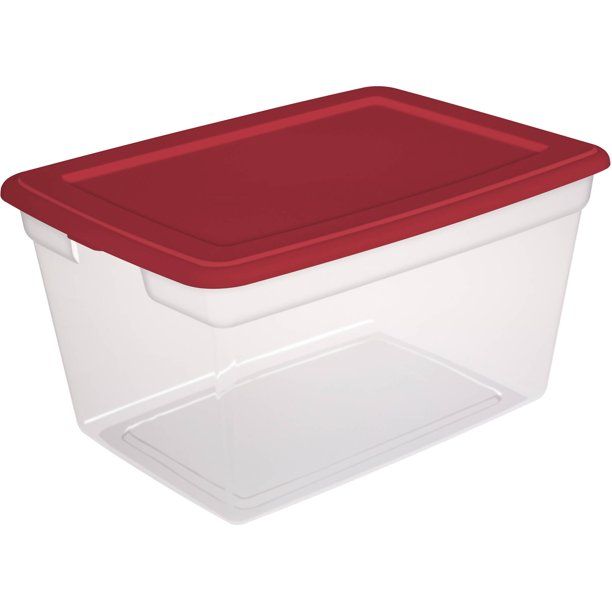 Sterilite 14.5 Gallon Infra Red Storage Box, 2 Piece - Walmart.com | Walmart (US)