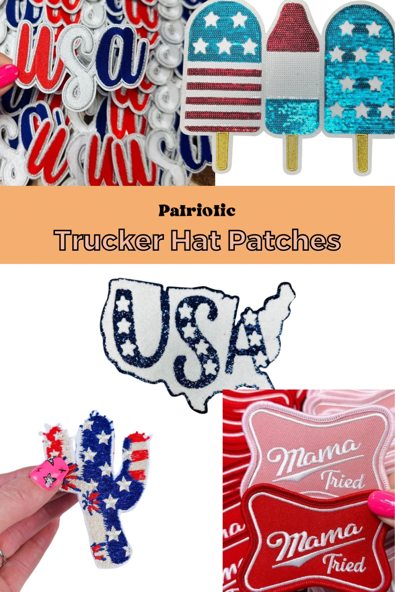 Patriotic trucker hat patches! DIY trucker hats with USA and patriotic themed iron on patches! 


#LTKFindsUnder50 #LTKSummerSales #LTKSeasonal